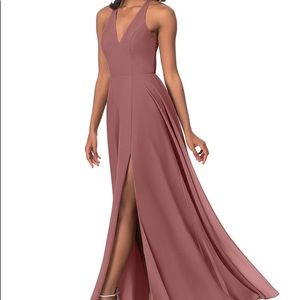Azazie Amalfi Desert Rose Bridesmaid Dress
